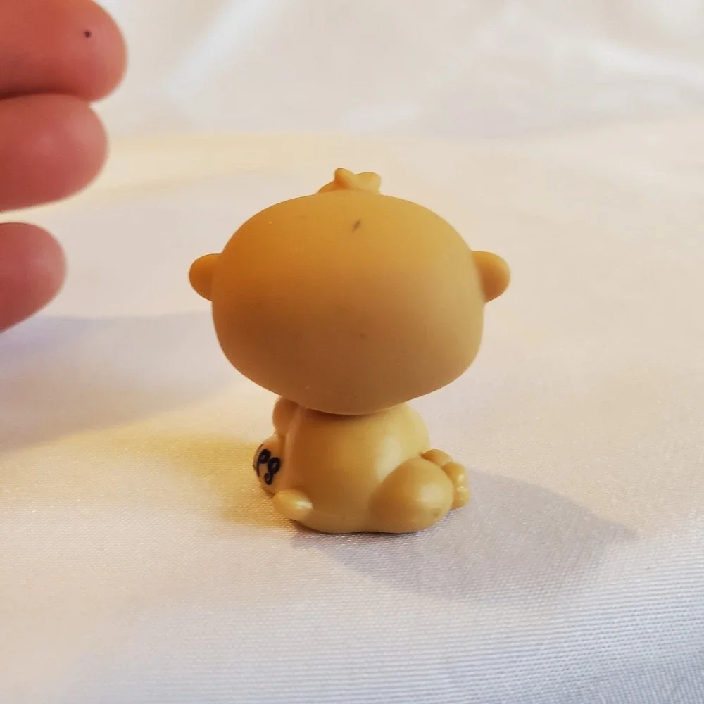 LITTLEST PETSHOP LPS #1478 / 2008 HASBRO HAMSTER BEIGE ET CARAMEL YEUX TURQUOISE